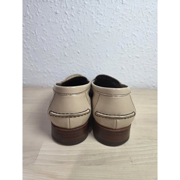 Ladies PRADA Leather Beige Colored Loafers Sz 35.5 US 5- Italy - Picture 11 of 13